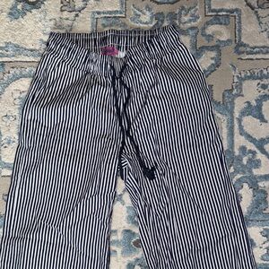 Edikted Striped Navy Blue and White Pants